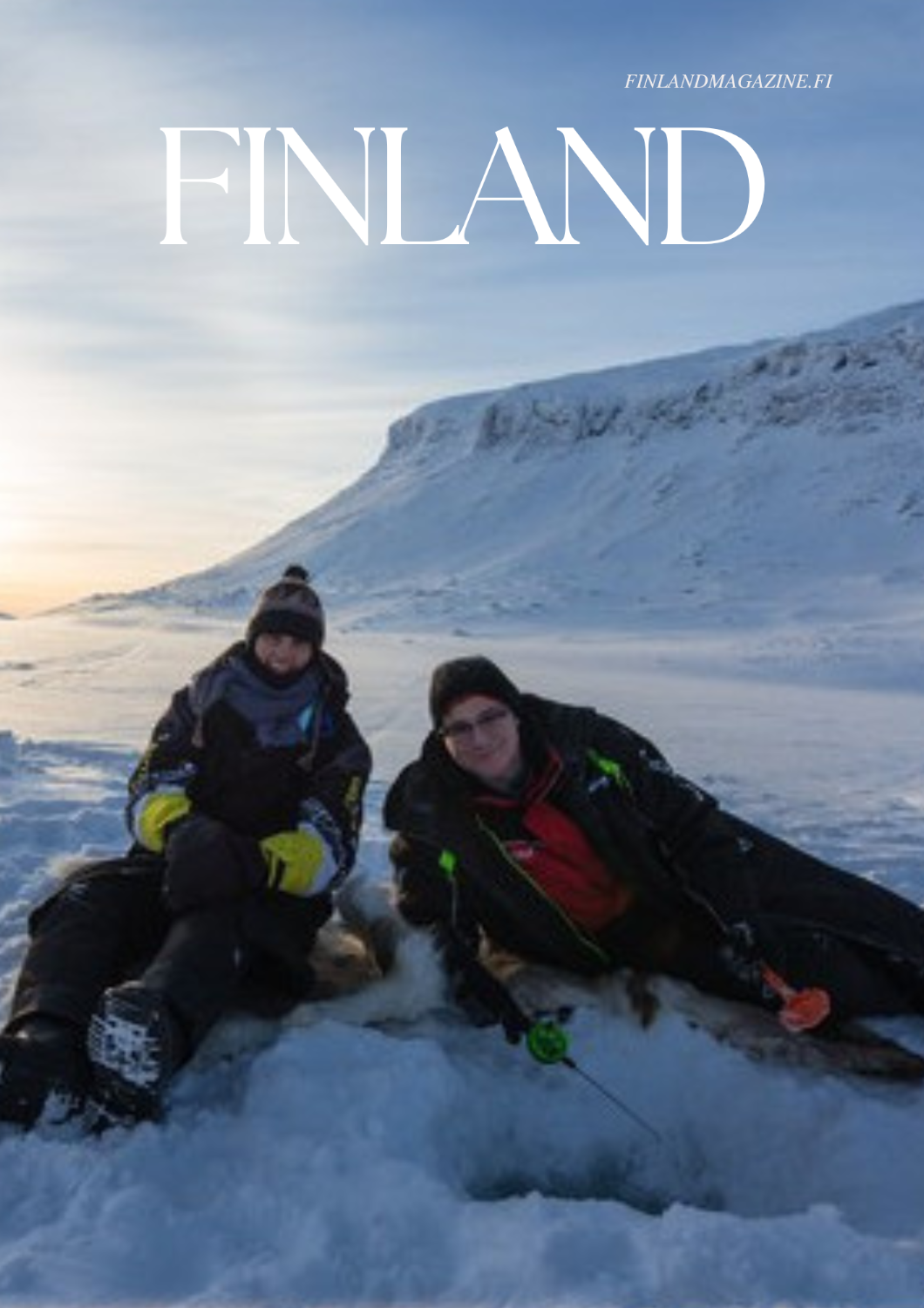 Ice fishing on a fell lake-Kilpisjärvi