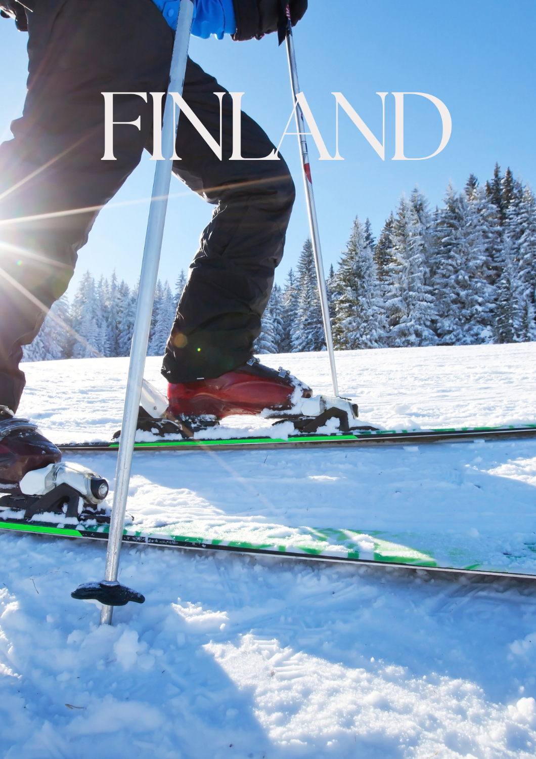Traditional cross-country skiing in Finland