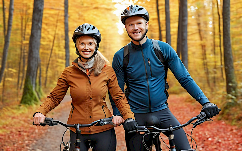 Cycling in Autumn Nature