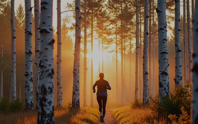 Running Moment in Beautiful Paltamo, Kainuu