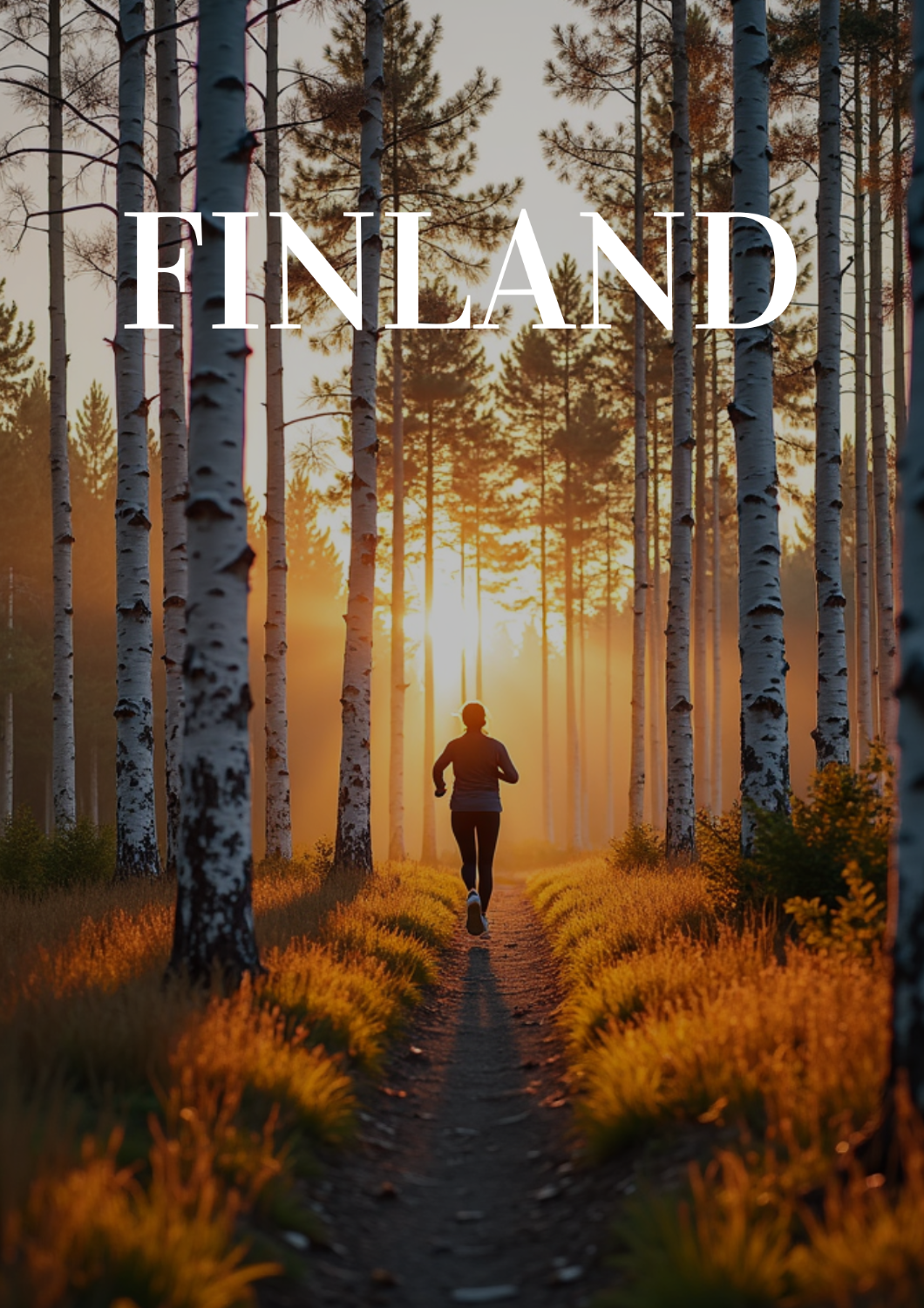 Running Moment in Beautiful Paltamo, Kainuu